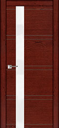	межкомнатные двери 	La Porte Modern 100.2.2S стекло красное дерево