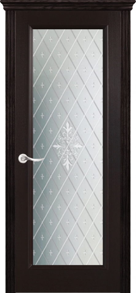 межкомнатные двери  La Porte New Classic 200.6 гравировка Лилия браун