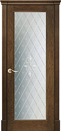	межкомнатные двери 	La Porte New Classic 200.6 гравировка Лилия миндаль