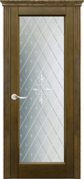 	межкомнатные двери 	La Porte New Classic 200.6 гравировка Лилия коньяк