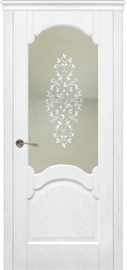 межкомнатные двери  La Porte New Classic 200.7 шелкография Жасмин ясень бланко