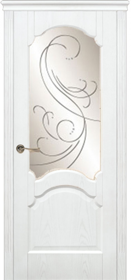 межкомнатные двери  La Porte New Classic 200.7 гравировка Метелица ясень бланко