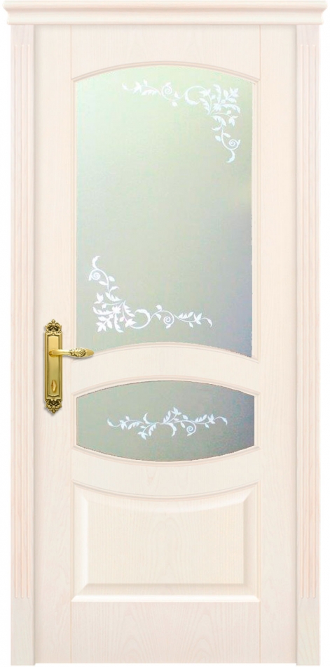 межкомнатные двери  La Porte New Classic 200.10 шелкография Санта ясень карамель