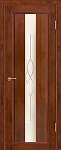 межкомнатные двери  Юркас Версаль со стеклом бренди