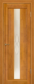 	межкомнатные двери 	Юркас Версаль со стеклом орех медовый