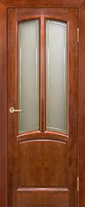межкомнатные двери  Юркас Виола со стеклом бренди