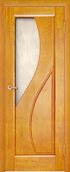 межкомнатные двери  Юркас Дива со стеклом орех медовый