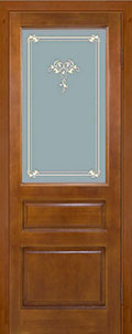 межкомнатные двери  Юркас Модель №5 со стеклом сосна коньяк