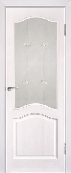 межкомнатные двери  Юркас Модель №7 со стеклом сосна белая