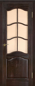 	межкомнатные двери 	Юркас Модель №7 со стеклом сосна тёмный лак