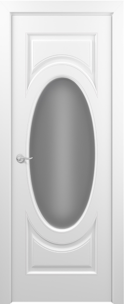 межкомнатные двери Colour Design Лувр со стеклом эмаль белая