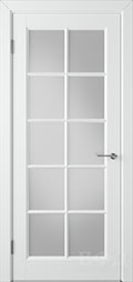 	межкомнатные двери 	ВФД Гланта со стеклом эмаль белая