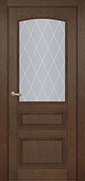межкомнатные двери  Фрамир Geneva 10 со стеклом шпон