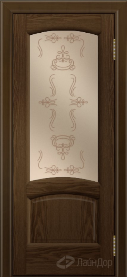 межкомнатные двери  Лайндор Анталия 2 стекло Пальмира бронза