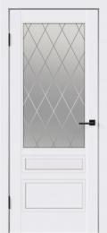 межкомнатные двери  Velldoris Scandi 3V стекло Ромб RAL9003