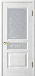 	межкомнатные двери 	Luxor Атлант 2 со стеклом ясень белая эмаль