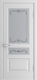 	межкомнатные двери 	Luxor L-2 со стеклом эмаль белая
