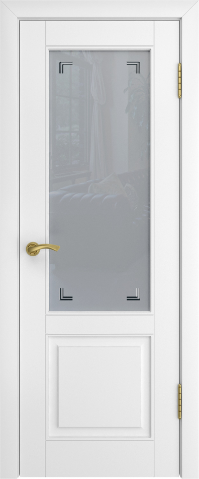 межкомнатные двери  Luxor L-5 со стеклом эмаль белая