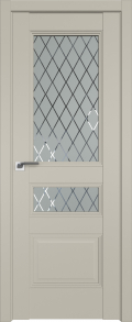 межкомнатные двери  Profil Doors 68U стекло Ромб шеллгрей