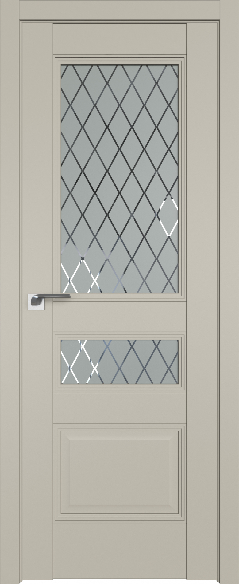 межкомнатные двери  Profil Doors 68U стекло Ромб шеллгрей