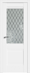 	межкомнатные двери 	Profil Doors 2U гравировка Ромб аляска