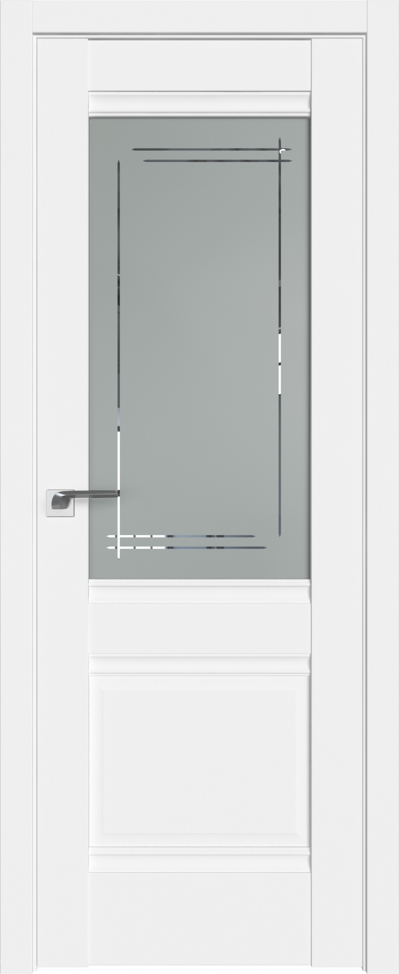 межкомнатные двери  Profil Doors 2U гравировка Мадрид аляска
