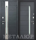 стальные двери  Металюр М36 серый металлик/антрацит