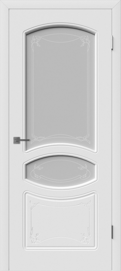межкомнатные двери  ВФД Версаль со стеклом эмаль белая