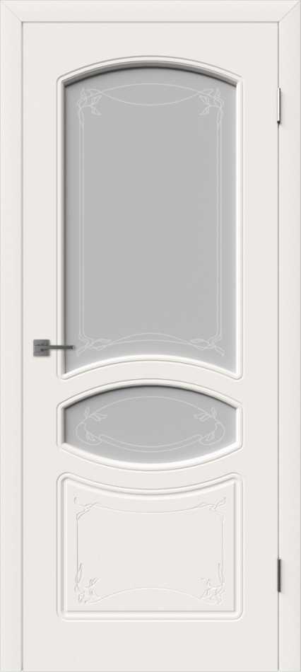 межкомнатные двери  ВФД Версаль со стеклом эмаль слоновая кость