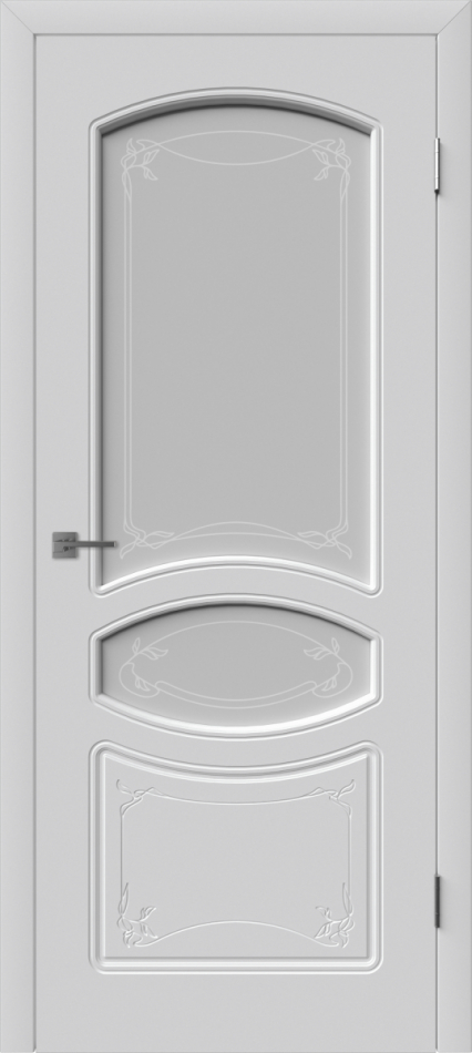 межкомнатные двери  ВФД Версаль со стеклом эмаль светло-серая