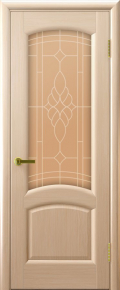 	межкомнатные двери 	Luxor Лаура со стеклом белёный дуб
