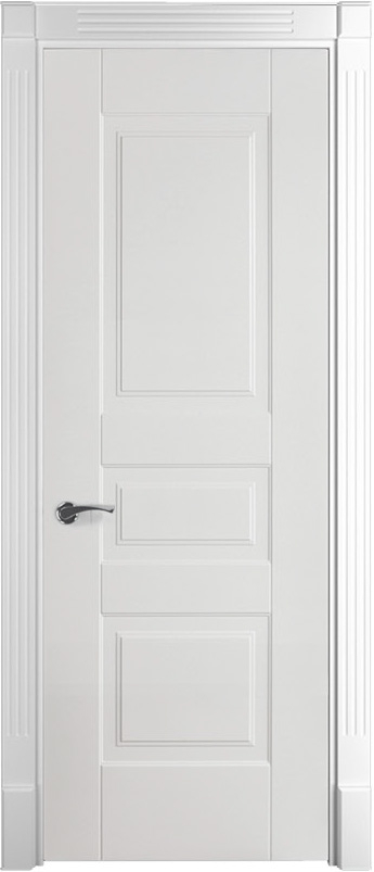 межкомнатные двери  Прованс Классика с фрезеровкой Турин 6 с рисками эмаль белая