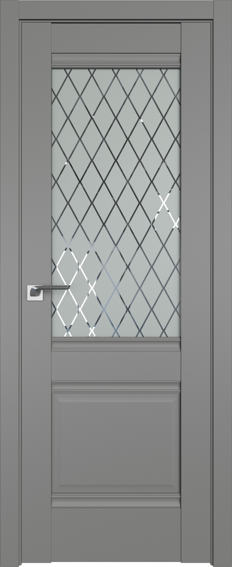 межкомнатные двери  Profil Doors 2U гравировка Ромб грей