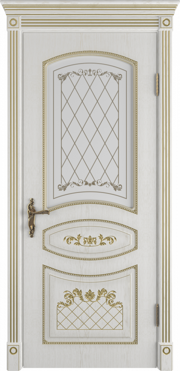 межкомнатные двери  ВФД Classic Art Adele со стеклом экошпон с патиной