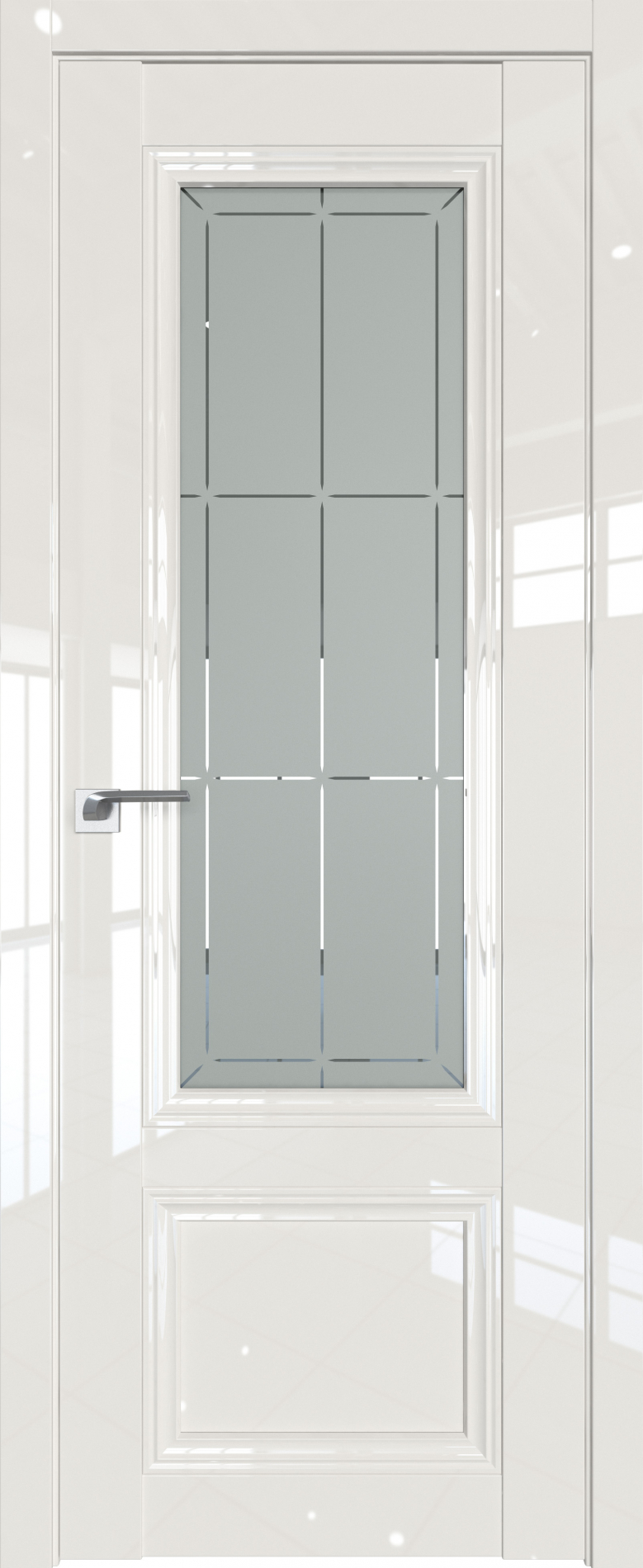межкомнатные двери  Profil Doors 2.103L гравировка 10 магнолия глянец