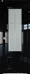 межкомнатные двери  Profil Doors 2.103L гравировка 10 чёрный глянец