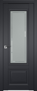 межкомнатные двери  Profil Doors 2.103U гравировка 4 чёрный seidenmatt