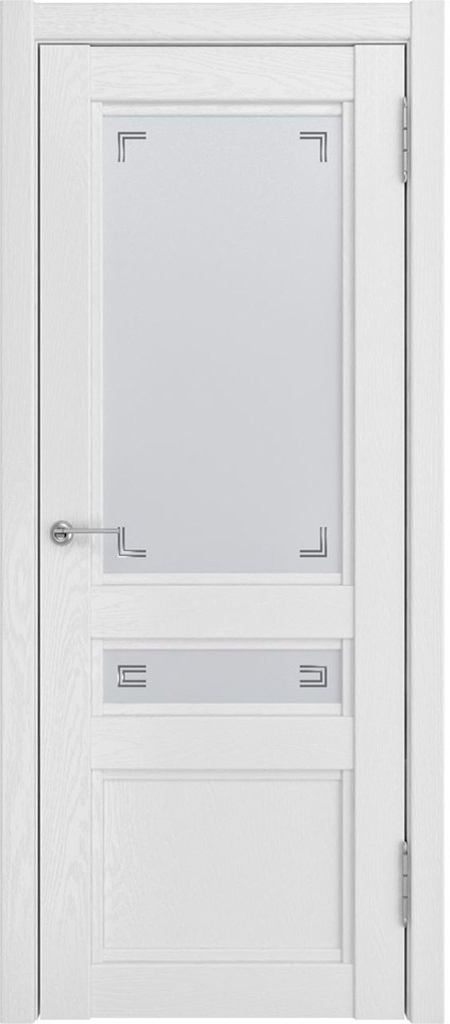 межкомнатные двери  Luxor K-2 со стеклом белый снег soft-touch