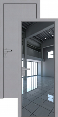 межкомнатные двери  Profil Doors 1STK с зеркалом Pine Manhattan grey