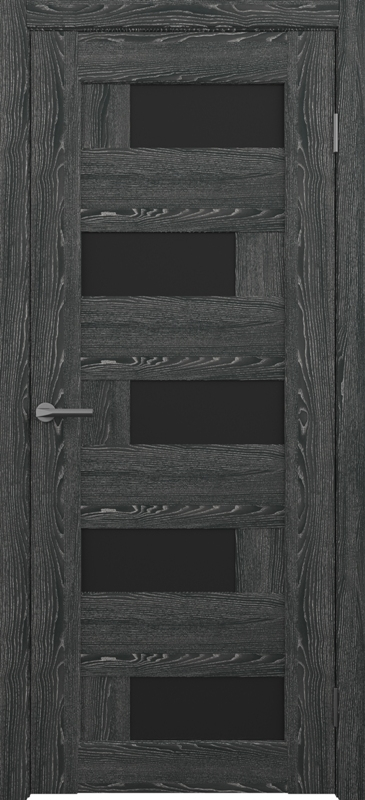межкомнатные двери  Альберо Гавана стекло дуб чёрный