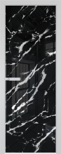 межкомнатные двери  Profil Doors AGN-1 нефи чёрный  узор серебро