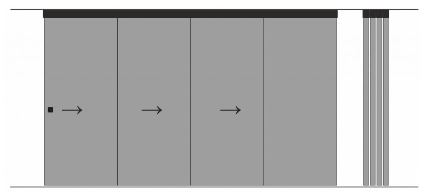   Profil Doors раздвижной комплект Тип 2 Каскад 4 полотна Profil Doors