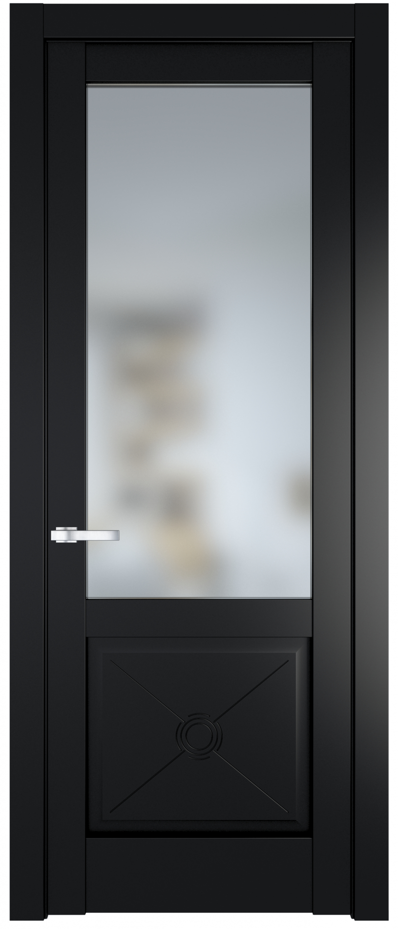 межкомнатные двери  Profil Doors 1.2.2 PM со стеклом блэк