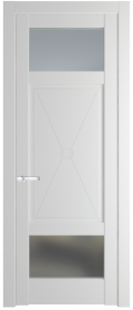 	межкомнатные двери 	Profil Doors 1.3.2 PM со стеклом крем вайт
