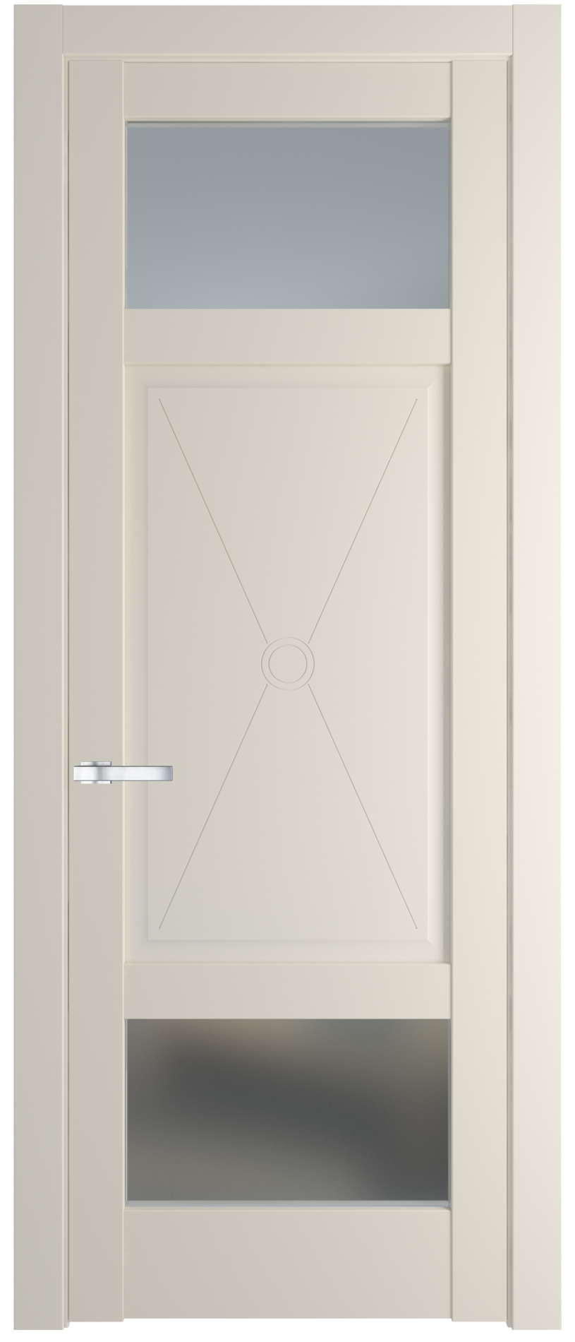 межкомнатные двери  Profil Doors 1.3.2 PM со стеклом кремовая магнолия