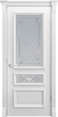 	межкомнатные двери 	Luxor Калипсо со стеклом эмаль белая