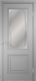 	межкомнатные двери 	Velldoris Alto 10 2V стекло Грани эмалит серый