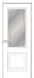 	межкомнатные двери 	Velldoris Alto 10 2V стекло Грани эмалит белый