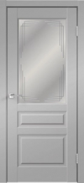 	межкомнатные двери 	Velldoris Villa 3V стекло Грани эмалит серый