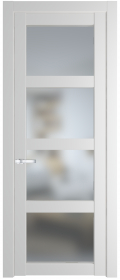 	межкомнатные двери 	Profil Doors 1.4.2/2.4.2 PD со стеклом крем вайт